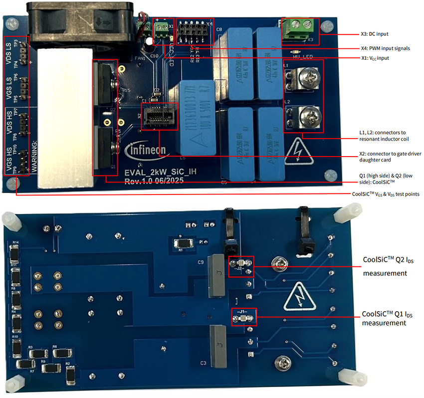 Plan mécanique - Infineon Technologies Carte d'évaluation pour chauffage par induction EVAL-2KW-SIC-IH